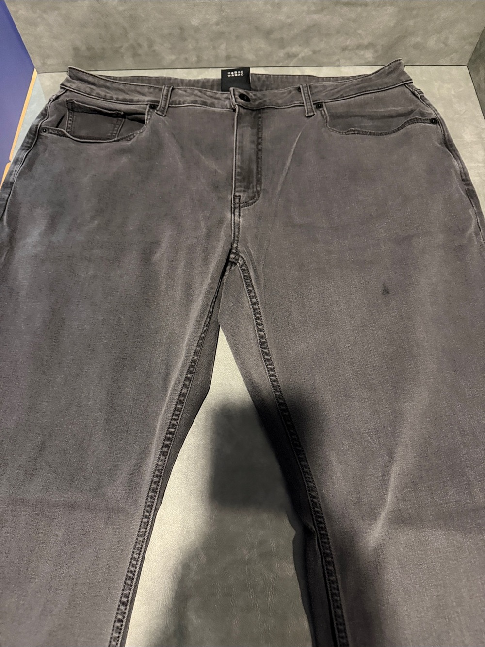 True Classic Super Soft Slim Straight Men's Jeans in Washed Dark Gray